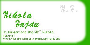 nikola hajdu business card